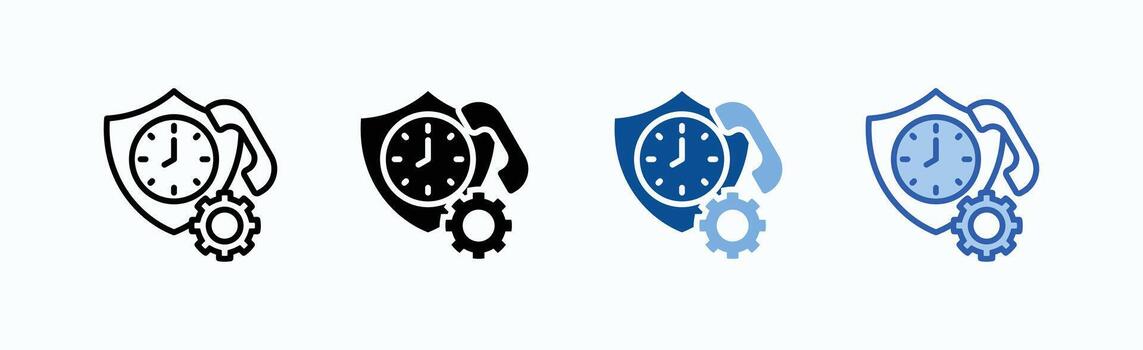 Customer Service icon sheet multiple style vector