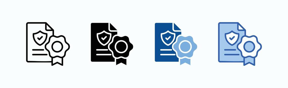 Policy icon sheet multiple style vector