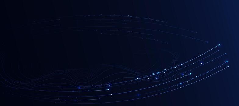 Futuristic digital blue line technology with glowing lines innovation and connection network background for tech event poster or presentation corporate business vector