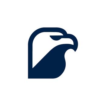 Bold eagle head concept vector