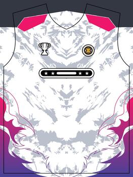 Modern Sports Jersey Design with Abstract Patterns and Emblems vector