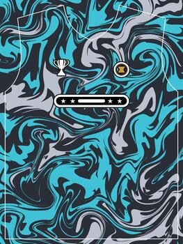 Dynamic Abstract Swirl Apparel Design with Emblem Details vector