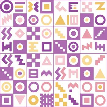 memphis estilo sin costura modelo resumen vistoso geométrico formas fondo vector