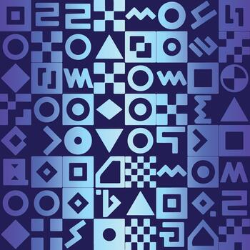 moderno azul degradado geométrico formas colección resumen memphis estilo modelo vector