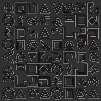 negro resumen geométrico contorno modelo con moderno mínimo formas vector