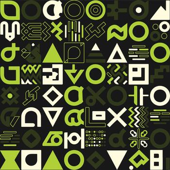 moderno verde degradado geométrico formas colección resumen memphis estilo modelo vector