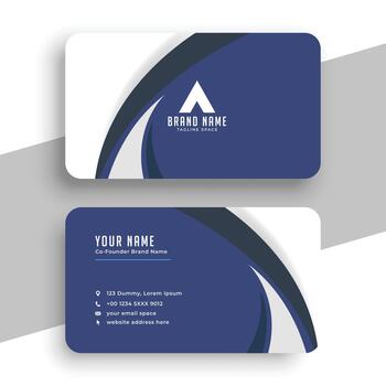 Clean Block Style Business Card vector