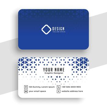 red triangle halftone business card template vector