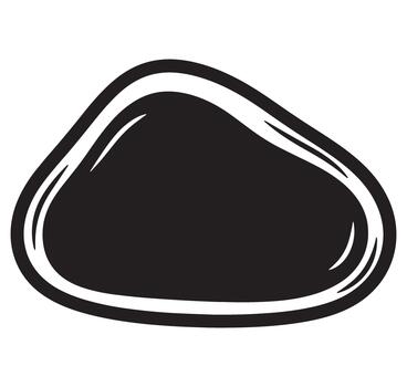 Abstract black shape with white outline and glossy effect suitable for design and illustrations vector