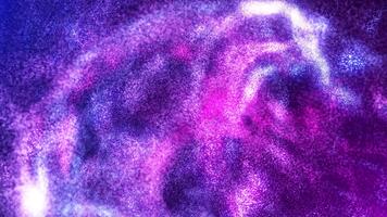 abstrato nuvem do Rosa e roxa partículas fez do brilhando poeira partículas e pontos, partícula fluxo, lindo nebulosa, bokeh efeito. cintilante misturar. animação. desatado looping 4k . video