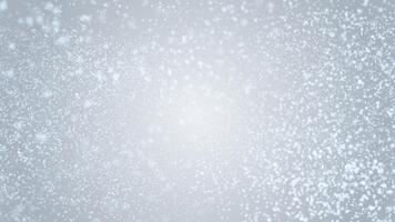 ren vit grå bakgrund med skimrande damm partiklar och pärlar skapande skön bokeh med Vinka energi. sömlös looping 4k . video