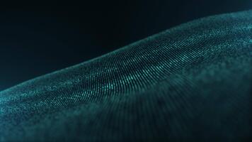 Abstract glowing blue tech wave of particles and dots moving on blue background, big data visualization, futuristic and digital background, 3D, 4K, seamless loop video
