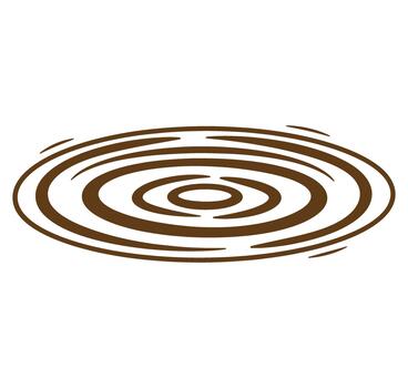 Abstract illustration of concentric ripple effect impacting water surface design vector