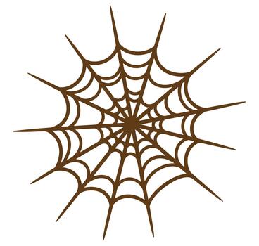 illustration of a brown spiderweb isolated on a white background for design elements vector