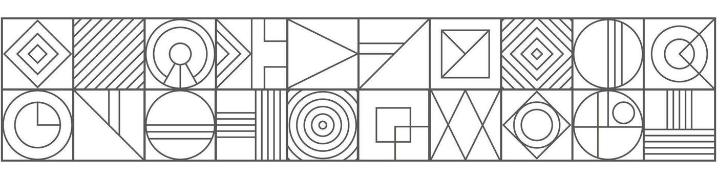 Geometric drawing. Abstract engineering background. Background of squares and geometric shapes. vector