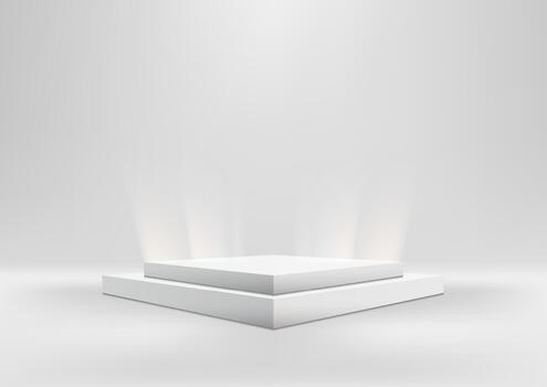 white display platform for products vector