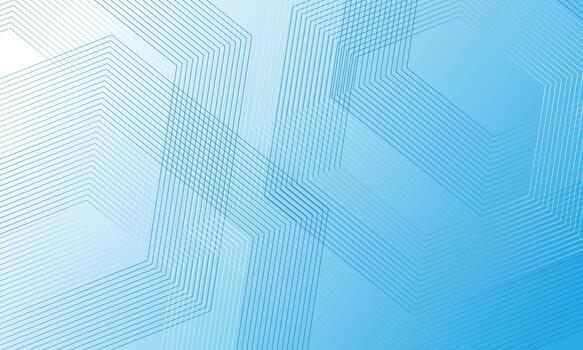 Abstract Blue Lines Background with Geometric Shapes. vector