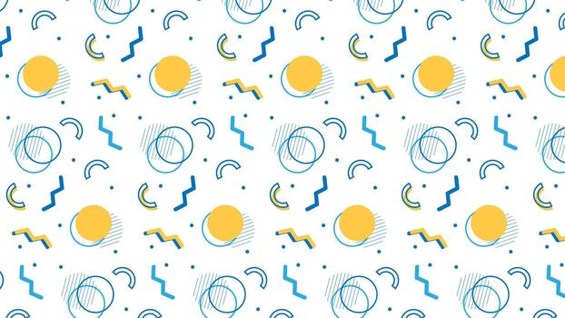 Abstract Pattern with Geometric Shapes and Eggs. vector