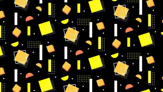 Abstract Geometric Pattern with Squares and Shapes. vector