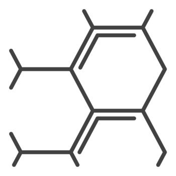 Chemistry hexagonal molecular formula Science icon or sign in thin line style vector