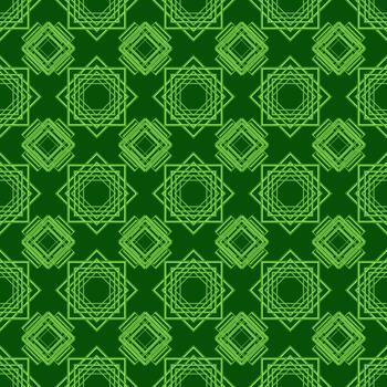 un verde mosaico sin costura geométrico modelo auténtico árabe estilo. forma modelo antecedentes vector