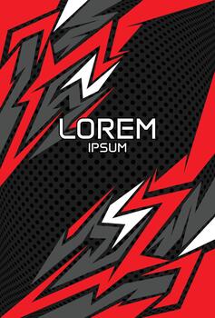 soccer jersey design with abstract red pattern sublimation design vector