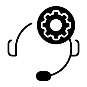 Technical support icon on white background. Call center, customer service. illustration vector