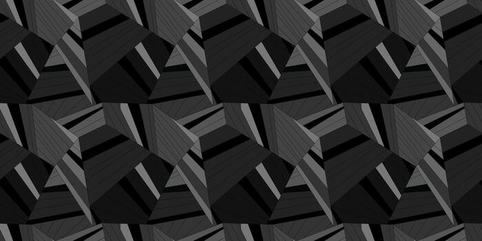 Geometric pattern of random abstract polygonal shapes in a monochrome style vector