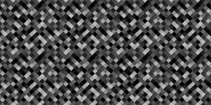 Geometric pattern of pixelated diamonds and squares in a monochrome mosaic vector