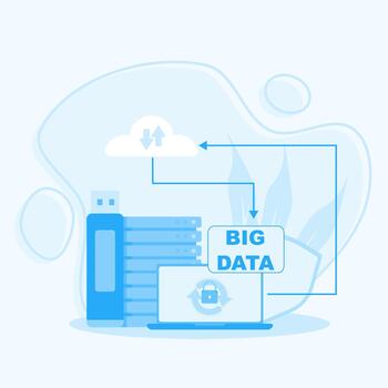 plano tendencia visualización, los usuarios son apoyo arriba grande datos vector