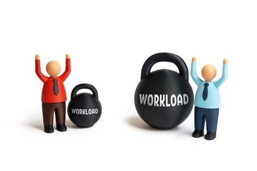 Office workers argue about who has the greater workload. Workplace conflict. Unequal task distribution. Employee burnout. Managerial inefficiency. Productivity challenges. photo