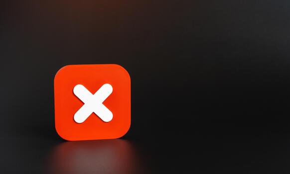 Red cancel sign. Denial or prohibition. Warnings, access restrictions, risk alerts and system errors. Safety instructions and regulatory messaging. photo