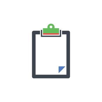 Minimalist clipboard with blank paper for notes and tasks list vector