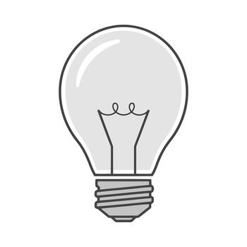 Lightbulb symbol for ideas, innovation, solution, and creativity. vector