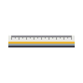 Simple graphic ruler with clear markings and a striped design vector