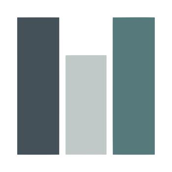 Minimalist bar graph showing data comparison on white background vector