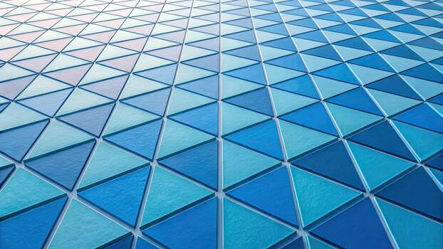 Geometric blue triangle pattern background abstract texture, 3d render, digital art photo