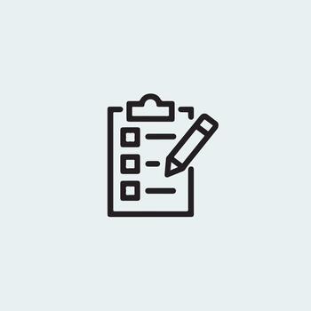 a checklist with a pen and a check mark vector