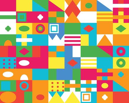 Vibrant abstract background with colorful geometric shapes and modern design vector