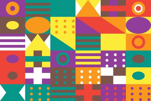 Abstract geometric background with colorful shapes and modern design elements vector