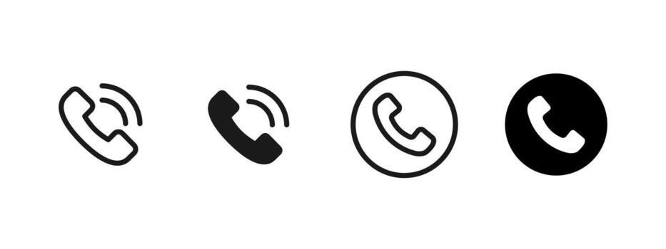 Phone icon. Ringing handset for call alerts and communication sign. Useful for contact pages, mobile apps and hotline tools symbol. Clear UI element and simple pictogram concept. vector