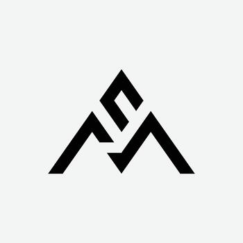 ACM Triangle Minimal Monogram Logo vector