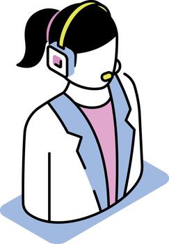 An isometric style icon representing support vector