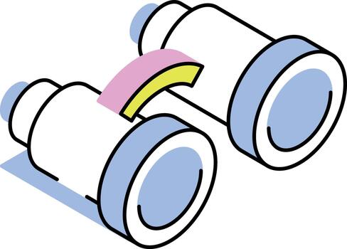 An isometric style icon showing forecasting vector