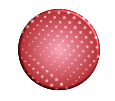 Red round glossy button with dotted pattern png