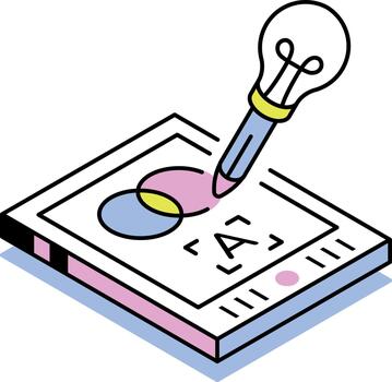 An isometric style icon depicting prototyping vector