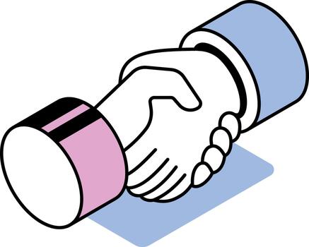 An isometric style icon showing team oriented vector