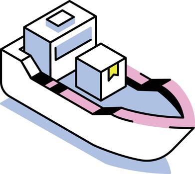 An isometric style icon showing imagination vector