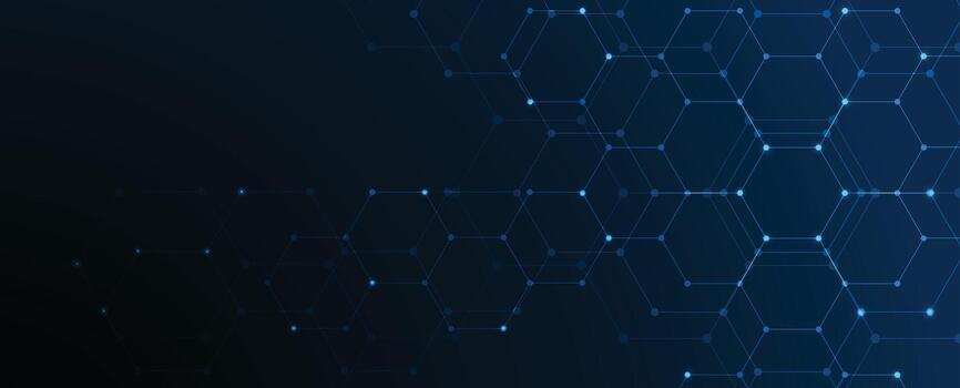 azul antecedentes con hexagonal formas vector