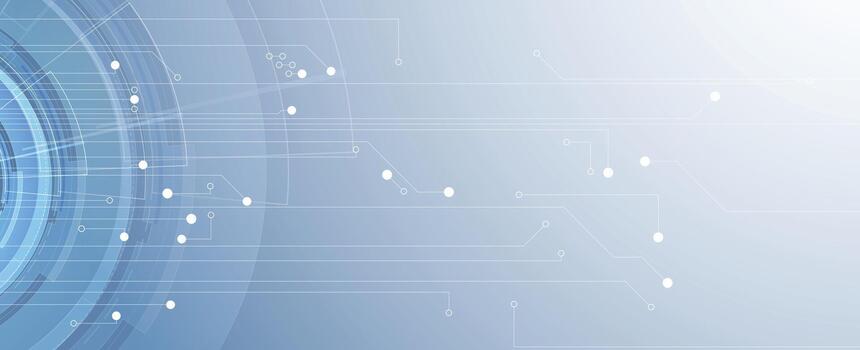 Ciencias tecnología antecedentes con azul líneas y círculos vector